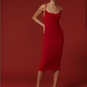 Reformation Merel Dress in Red, Size M